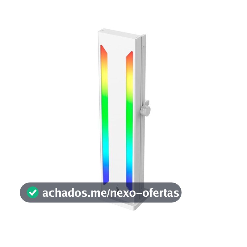 Suporte para GPU Rise Mode, ARGB, 500mm, Aura V2, Branco - RM-SPVG-02-ARGB-W
