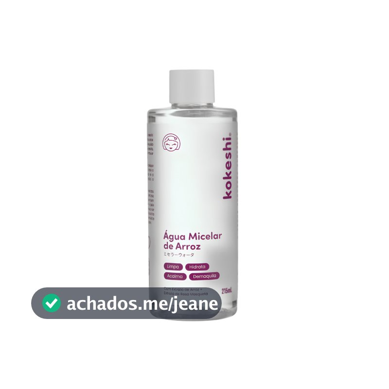Rice Água Micelar de Arroz Kokeshi Hidrata Limpa e Demaquila 215ml