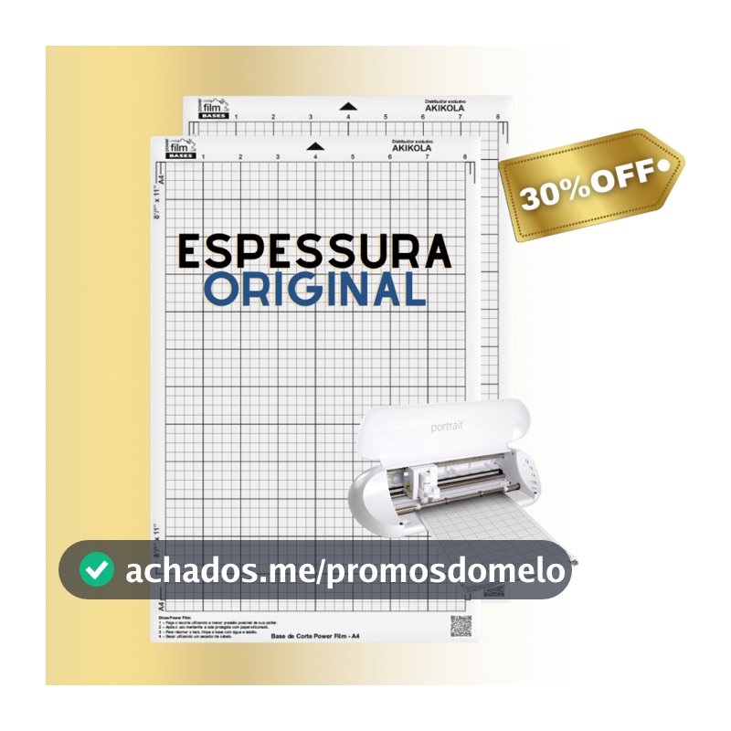 Kit 2 Bases A4 Transparentes Para Silhouette Portrait, Portrait  1, 2, 3  - Cameo, Cameo 2 e 3 - Com Cola