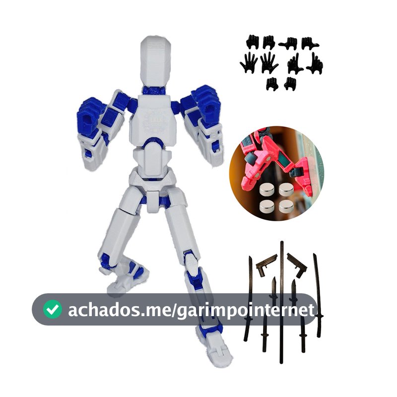 Boneco Articulado Dummy 13 Com Imã Acessórios Infantil Colecao Brinquedo Boneco De Montar Presente