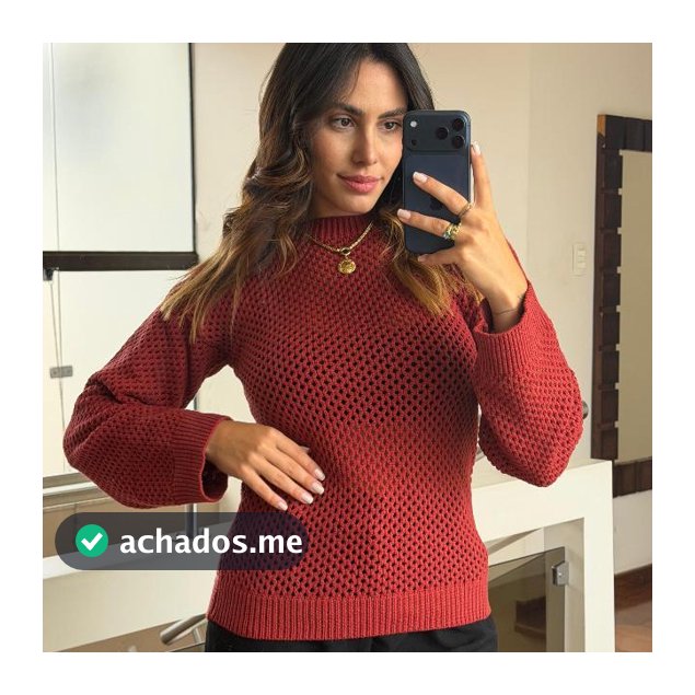 Blusa Tricot Modal Manga Longa Furinhos, Blusa Feminina Estilosa Roupa Feminina Confortável