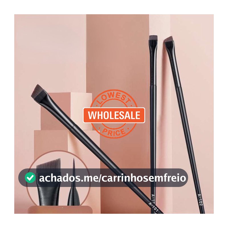 3 Pçs Super Fino Angular Sobrancelha Pincel De Maquiagem Delineador Sintético Olho Beleza Ferramentas Cosméticas Profiss