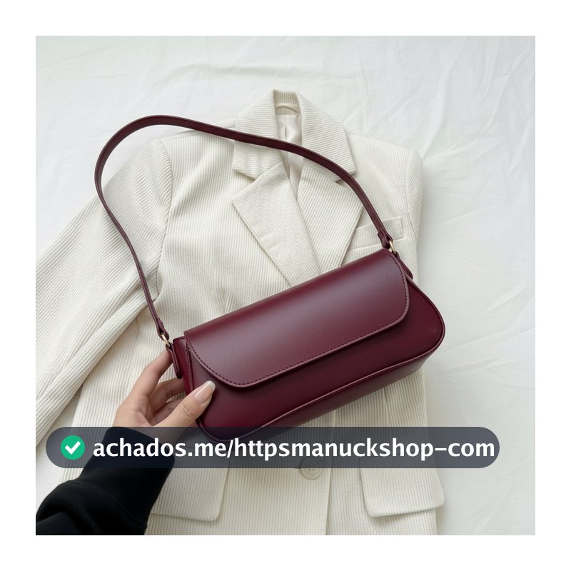 Bolsa Feminina Baguete Alça De Ombro Fina Estilosa E Casual