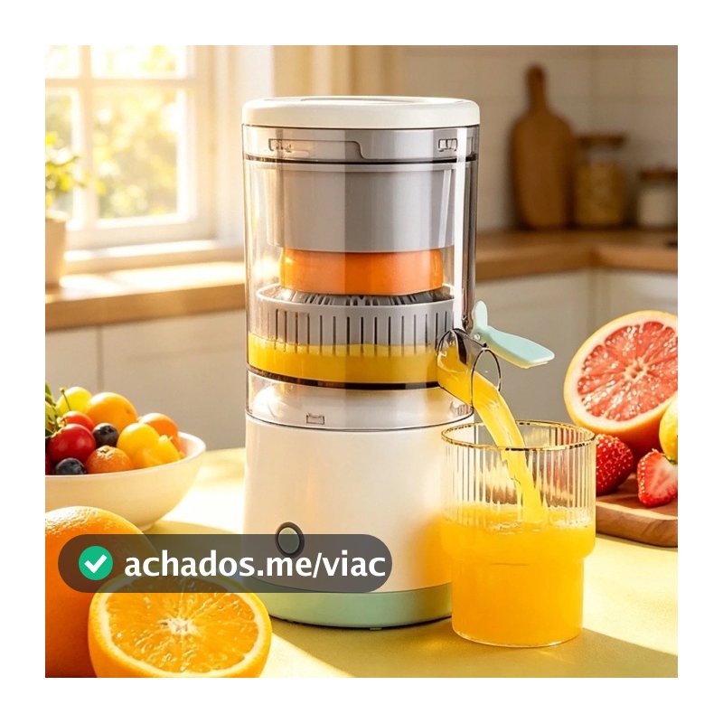 Espremedor Elétrico Laranja Limão Frutas Fazer Sucos Recarregável Usb Cozinha