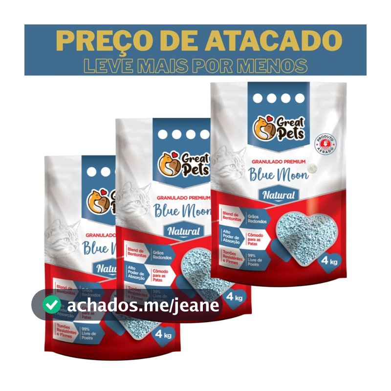 Areia para Gato Atacado Premium Biodegradável Blue e Purple Moon Lavanda 12kg 8kg 4kg