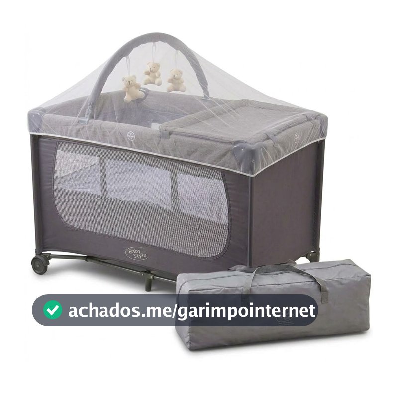 Berço de Bebê Portatil Joly Mosquiteiro e Trocador Acoplado Desmontavel Mobile Brinquedo Viagem