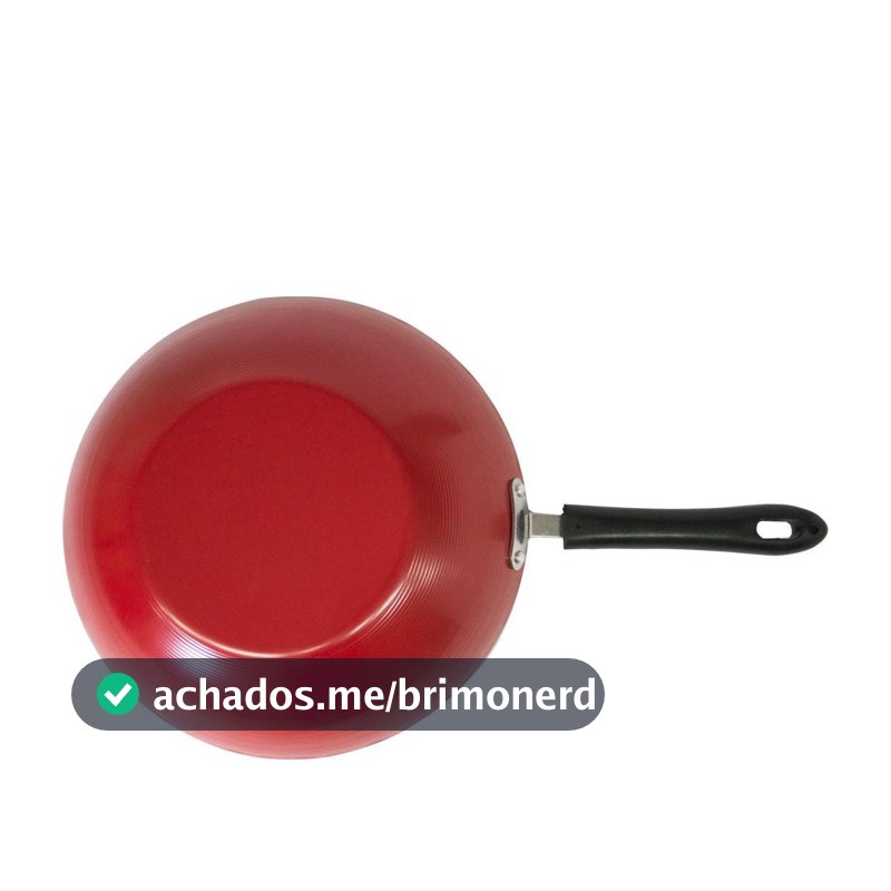 Frigideira Wok 30cm Antiaderente Cazza Vermelha