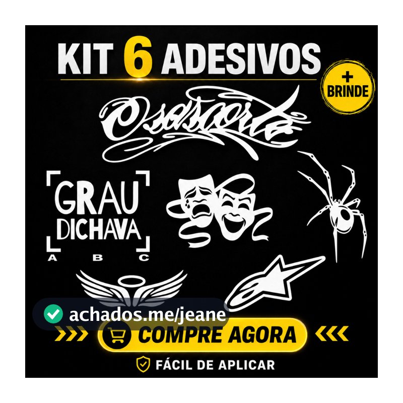 Adesivo Moto Grau Dichava Aranha Chora Agora Ri Depois Asas Estrela Top Vinil Recorte + Brinde
