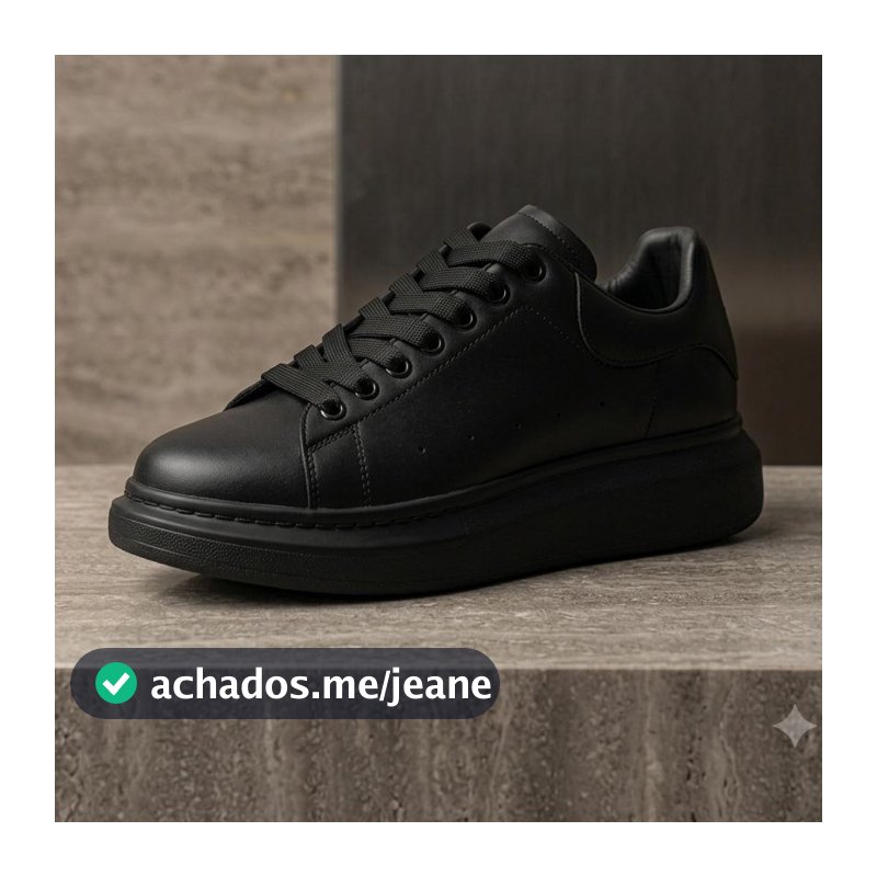 Tênis Casual Masculino Sapato Social Solado 5cm Mais Alto MCQUEN Original Cadarço