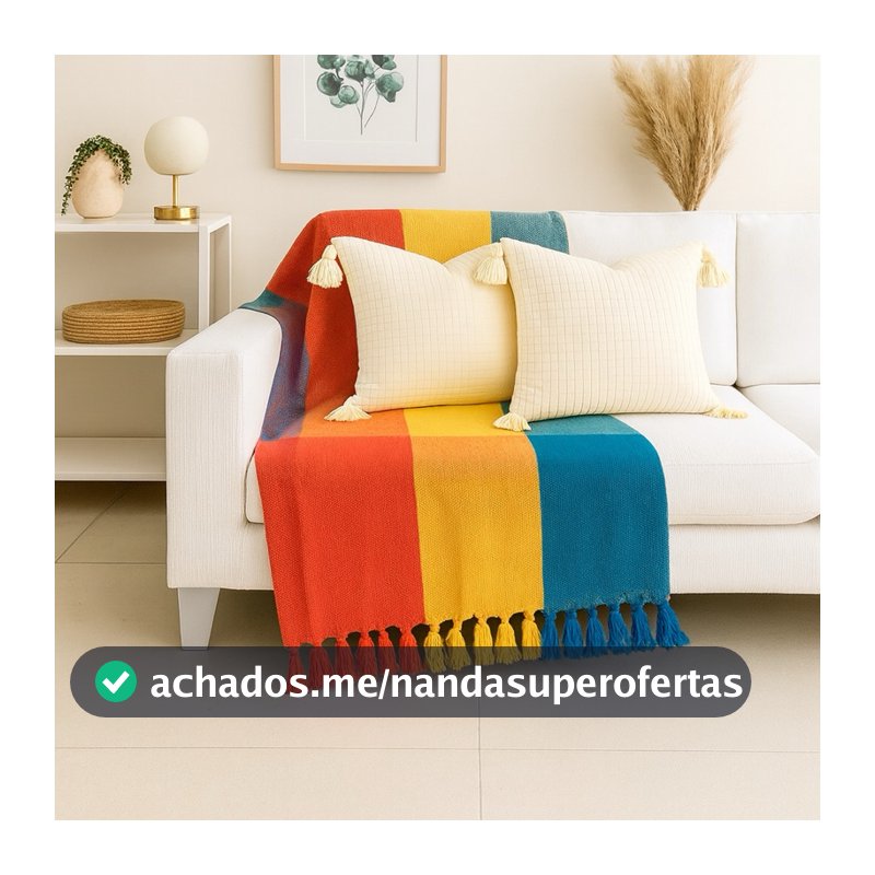 Manta Para Sofá Capa 240x180 XGG Algodão Macio Protetora Decorativa