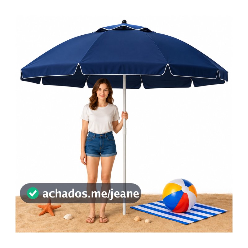 Guarda Sol Gigante 2,4m Uv Praia Piscina Respirável Verão