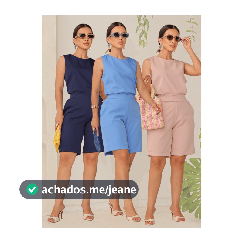 Conjunto alfaiataria feminino Short mais Blusa Casual