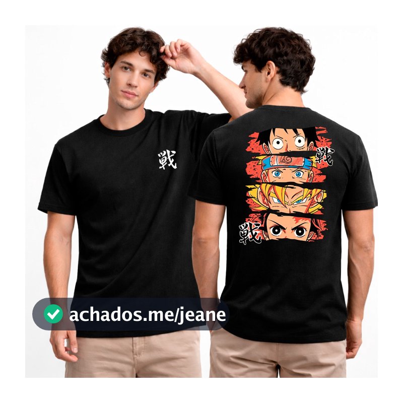 Camiseta Masculina Anime fio 30.1 envio rapido