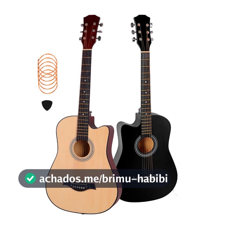 Violão Acústico Clássico para Iniciantes Destros Cordas de Aço 6 Cordas Instrumento Musical Estudo e Lazer