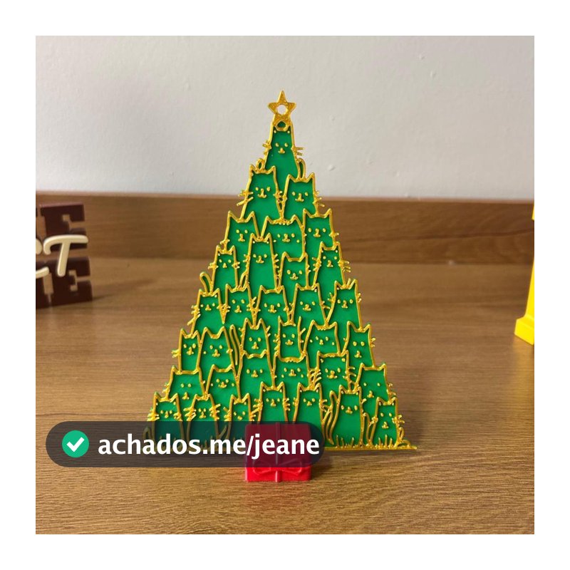 Árvore de Natal Decorativa de Gatinhos | Decoração Natalina Criativa | Presente para Gateiros