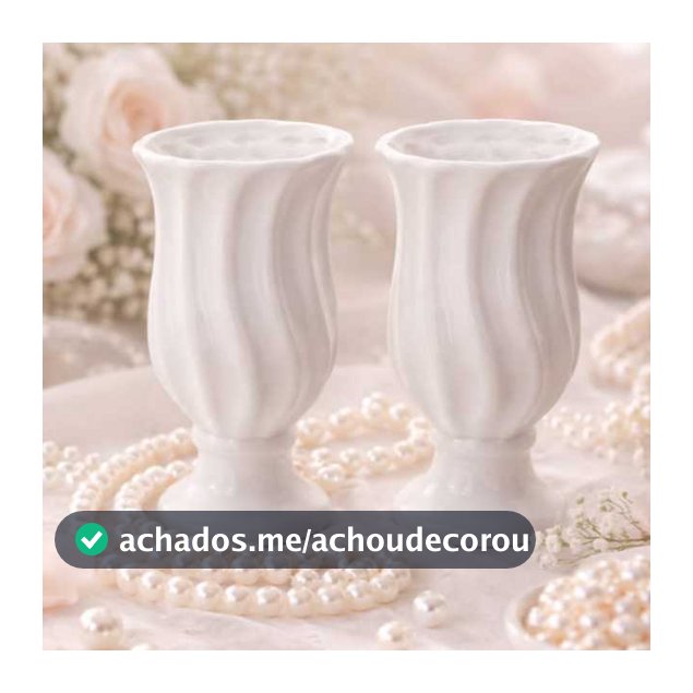 Kit 2 vasos torcido em cerâmica