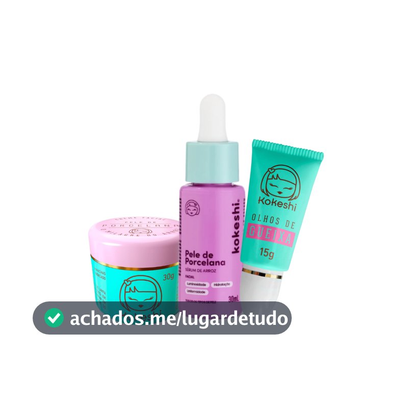 Kit Pele de Porcelana com Sérum de Arroz e Olhos de Gueixa Kokeshi