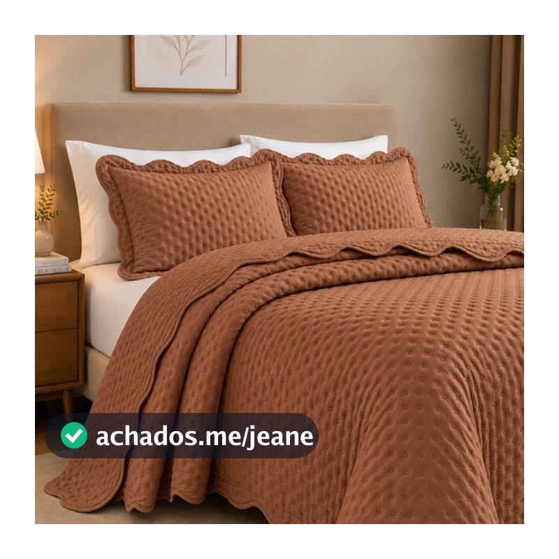 Cobre Leito Balle Dots 3 Peças Casal Queen Micorpercal 400 Fios Quarto Hotel Luxuoso