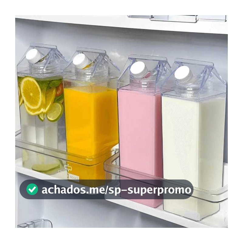 Garrafas 1000mlDe Acrílico Transparente Caixa De Leite Geladeira Leite Suco Bebidas Água Chá