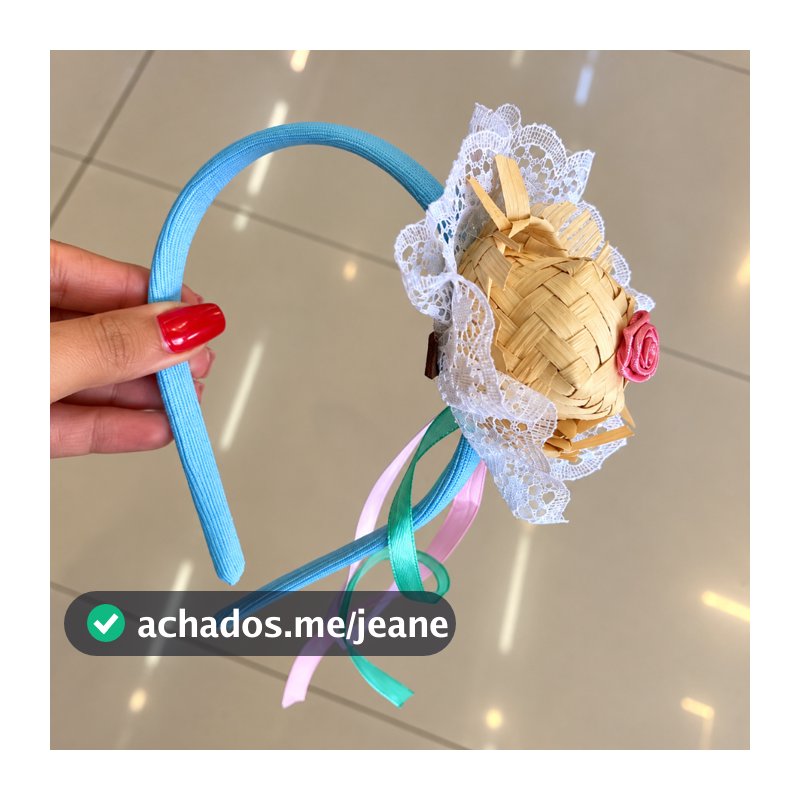 Arco junino chapéu de palha | Acessório festa junina | Tiara junina | Chapeuzinho de palha