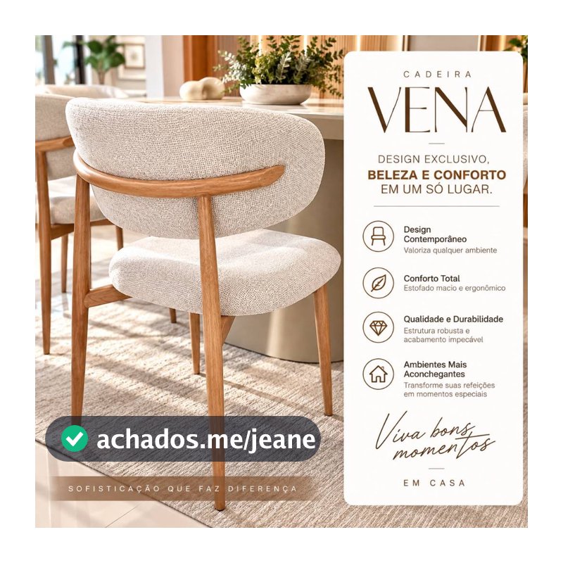 Kit 2 Cadeiras Sala de Jantar Orgânicas Estofadas Linho Off White  Cozinha Moderna Estrutura Reforçada Em Aço