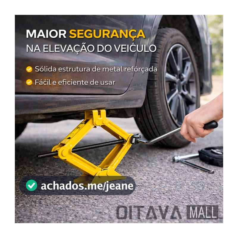 Macaco Hidráulico Sanfona Para Carro Suv 42cm Universal