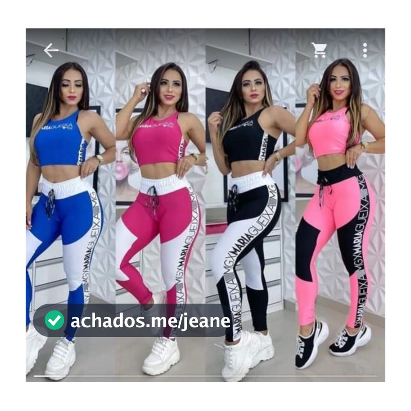 Conjunto Feminino Maria Gueixa pra academia cropped y calça sem bolso