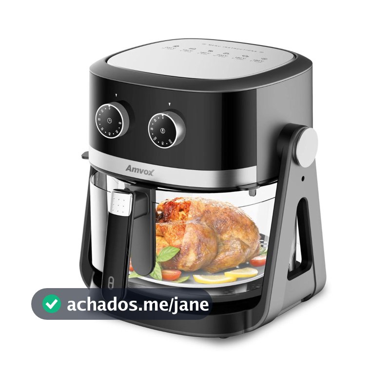 Air Fryer fritadeira elétrica Sem Óleo que vira fogão 5L Amvox ARF 1150 1500W 2 em 1