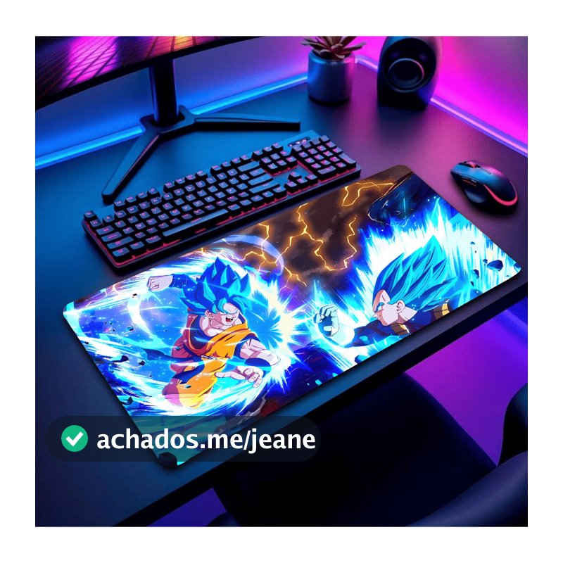 Mouse Pad Gamer Personalizado Grande RGB Anime Heróis Exclusivo 80x30cm Confortável e Preciso !