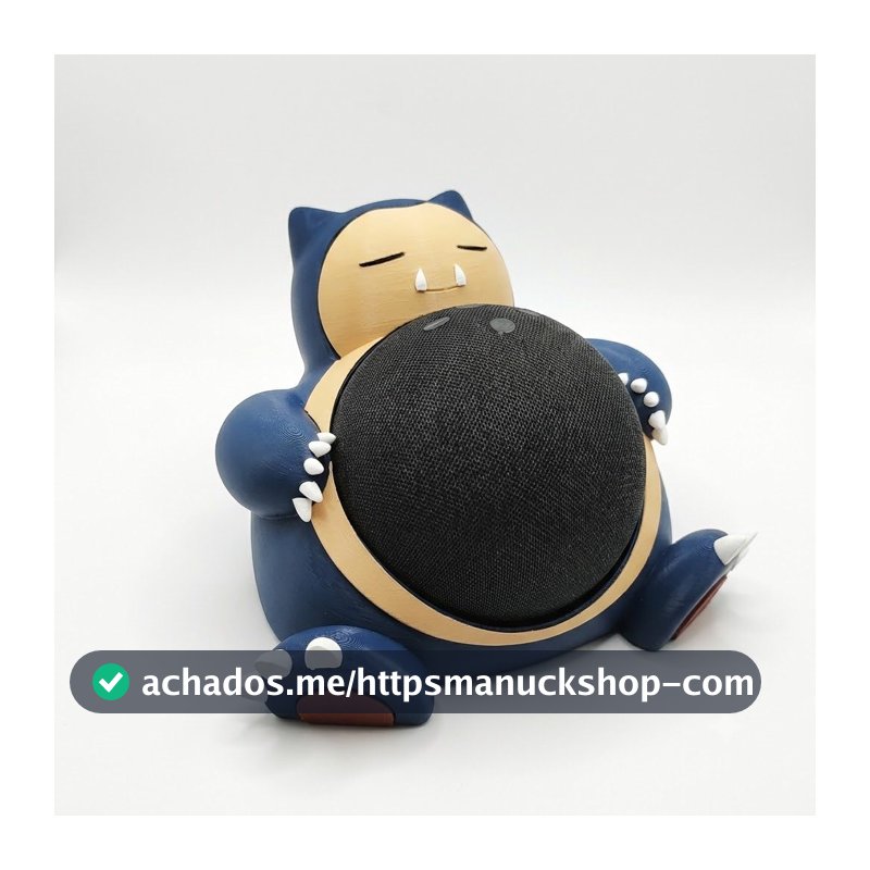 Suporte Alexa Echo Dot 4 5 Snorlax Pokemon Geek Base Porta Inteligente Decorativo Premium