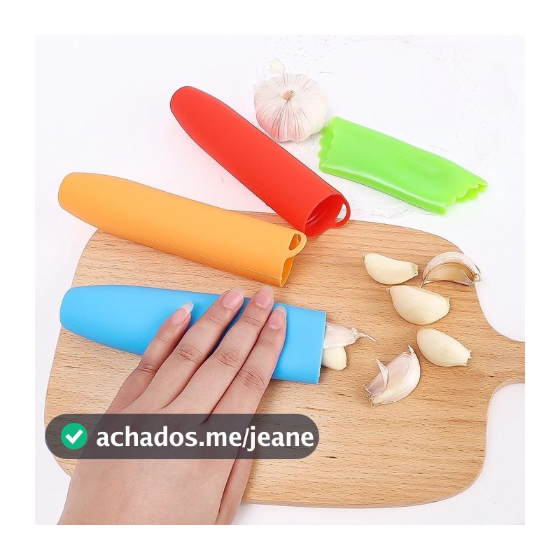 Descascador De Alho Sem Deixar Cheiro Nas Mãos Cozinha Tubo De Silicone Tira Casca