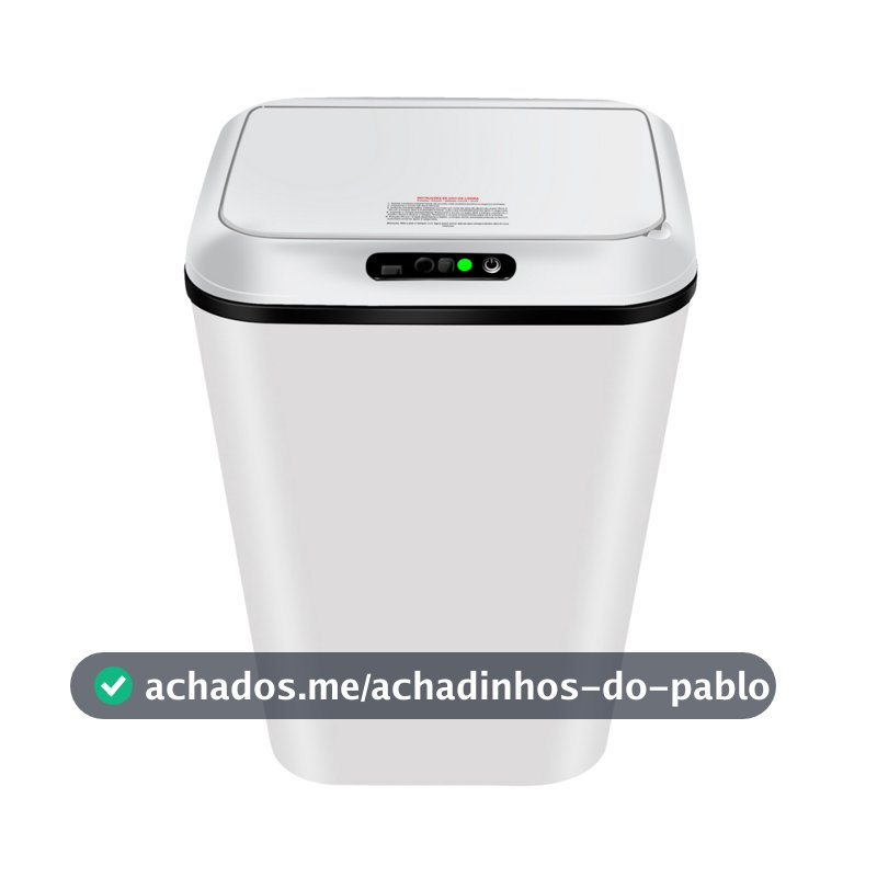 Lixeira Sensor Automática Inteligente de Banheiro Cozinha Escritório Capacidade 16 Litros