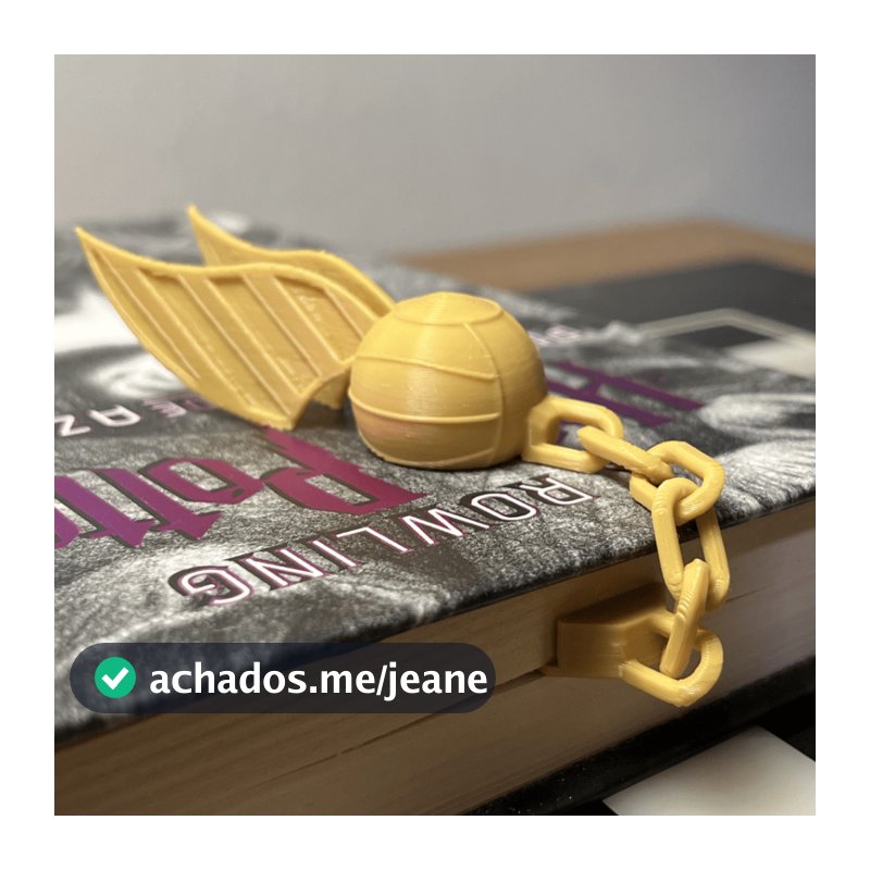 Marca Página Harry Potter Pomo de Ouro Marcador Livros / Revistas / Cadernos - Bookmark