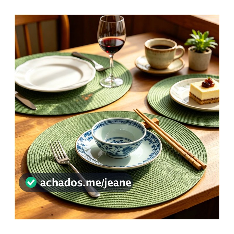 Kit 1/4 /6/8 Jogo Americano Souplast Redondo Jantar Mesa Posta Cozinha 38cm