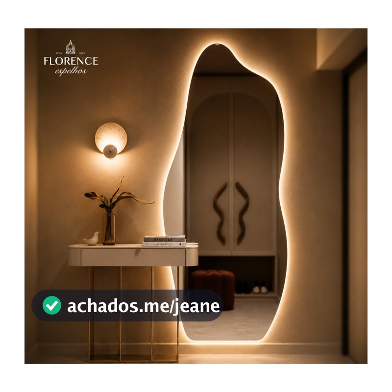 Espelho Form Orgânico 170x70 e 150x50 Com Led Corpo Inteiro Luxo