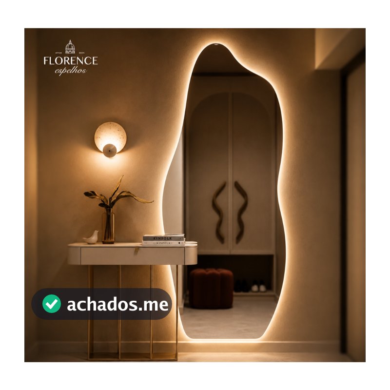 Espelho Form Orgânico 170x70 e 150x50 Com Led Corpo Inteiro Luxo