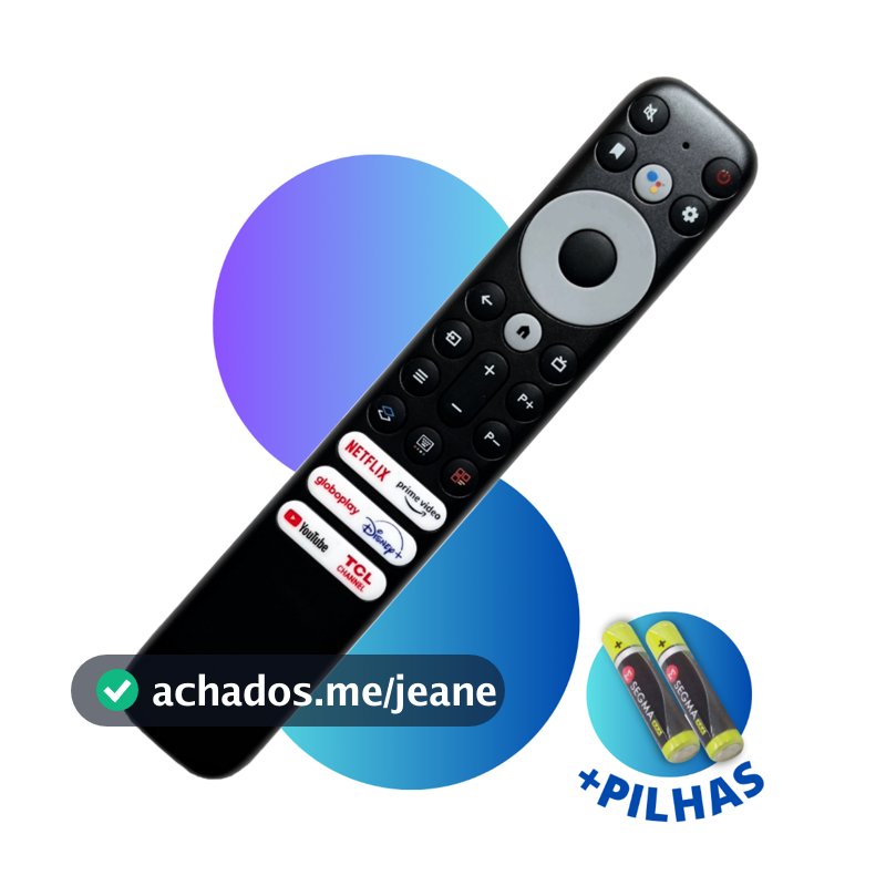 Controle Remoto Para Tv Tcl Smart 4k Rc902v Netflix Youtube