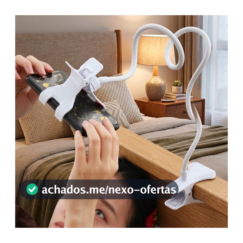 Suporte Articulado Flexivel Para Celular Cama Mesa E Cozinha