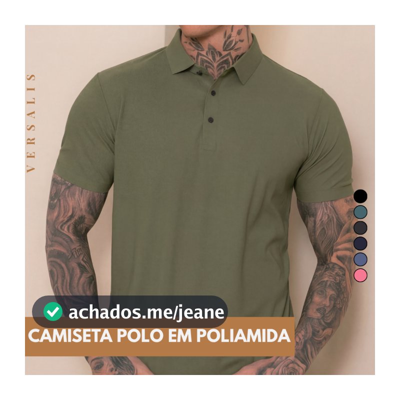 Camisa Polo Poliamida Toque Gelado Premium Camiseta Masculina Tecido Gelado Elastico Acabamento Top Sem Costura