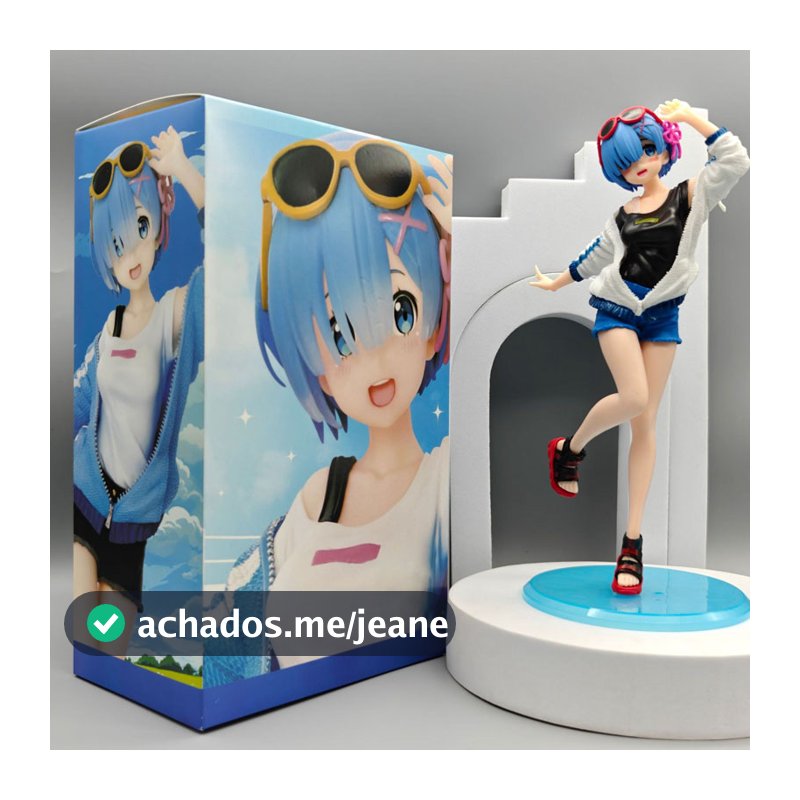 23cm Re : Zero Começando A Vida Em Outro Mundo Rem Roupas Esportivas Anime Figura De Ação Brinquedos Crianças Presente E
