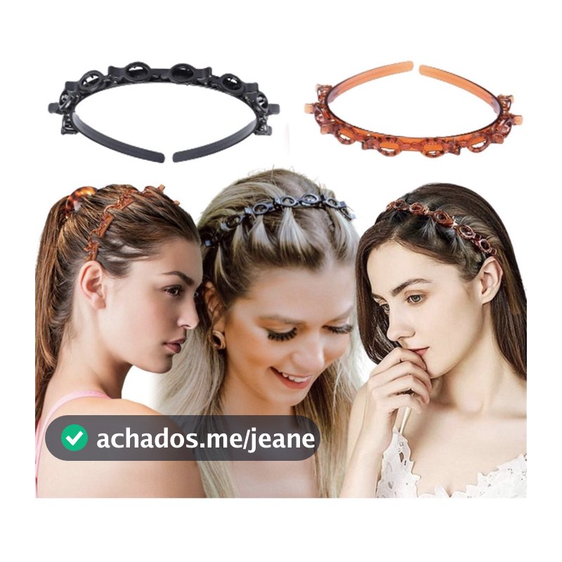 Tiara com Presilha para Cabelo Acessório Feminino Penteado Fashion Moda Elegante - WANG