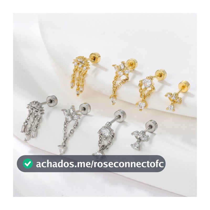 1 Peça Brincos De Aço Titânio G23 , Estrela De Borla Gota De Corrente