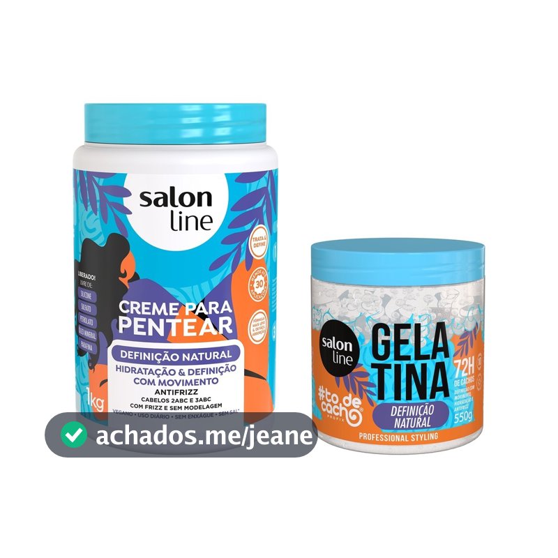 Kit Definição Natural com Creme para Pentear e Gelatina #todecacho