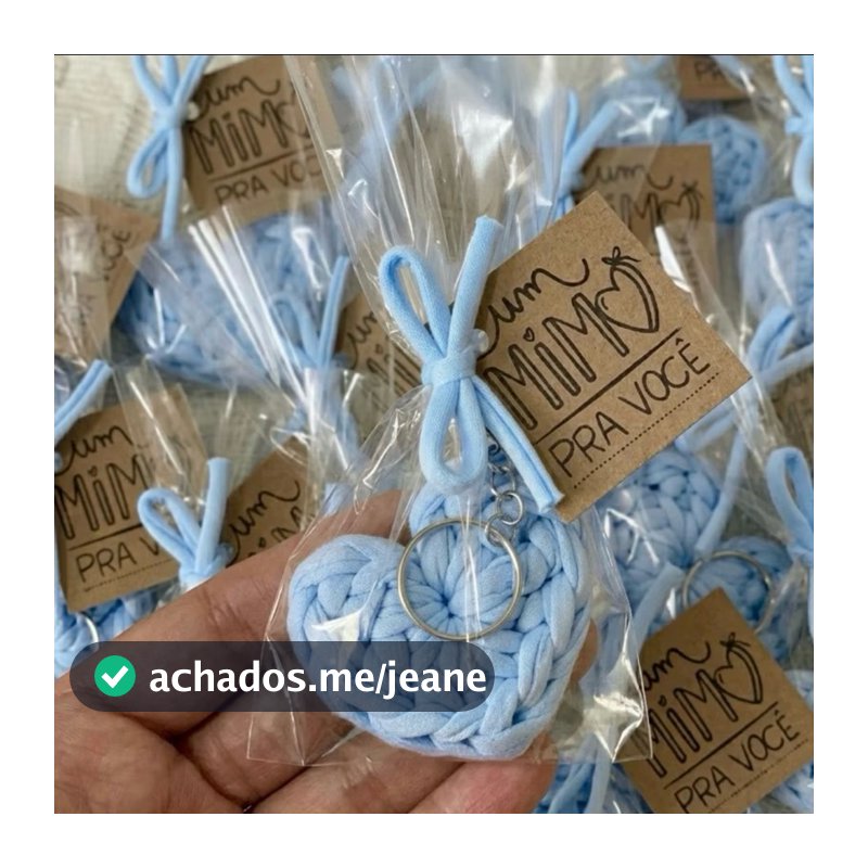 30 a 100 Chaveiros + TAG Um Mimo Pra Você + Embalagem Individual Lembrancinha Mimo Clientes