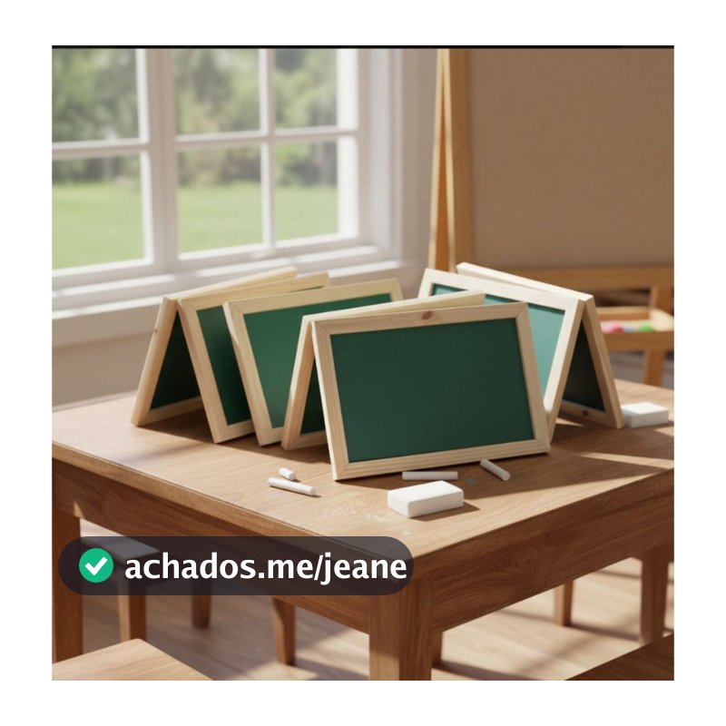Kit Com 50 Mini Lousa Giz 20x30cm ( Com Giz E Apagador) para Escola
