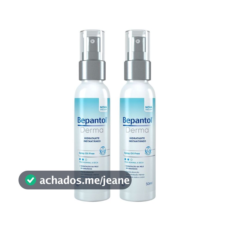 Kit 2 Hidratantes Liquido Spray Oil Free Pró Vit B5 50ml Cada Bepantol Derma