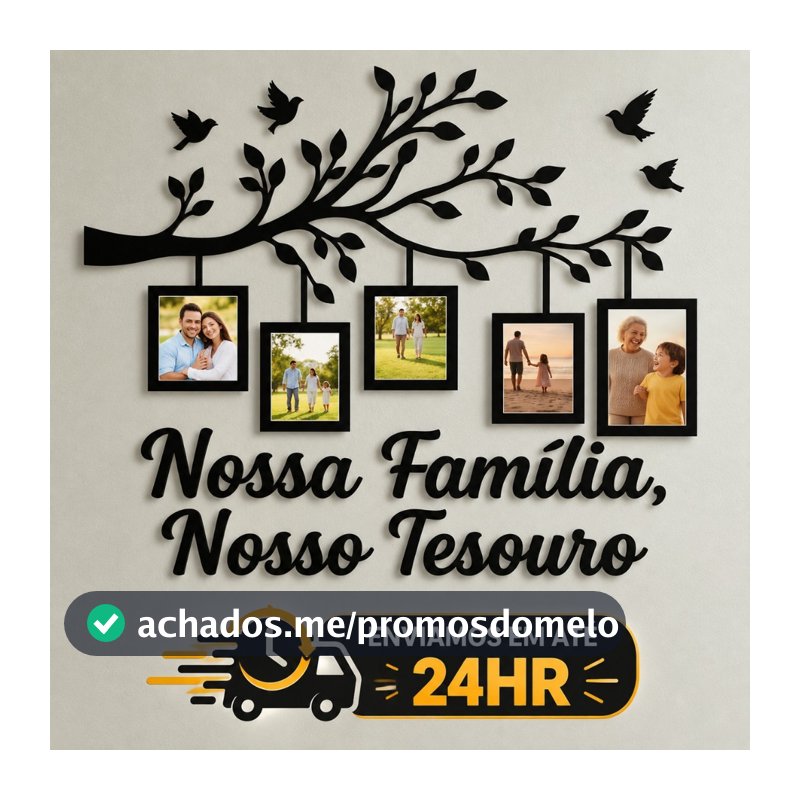 Quadro Decorativo Sala Porta Retrato Família Mdf