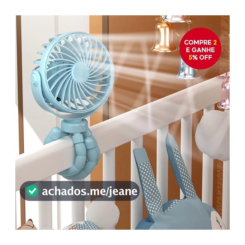 Ventilador De Resfriamento Portátil Polvo USB Recarregável Minifan Silencioso Tripé De 3 Velocidades