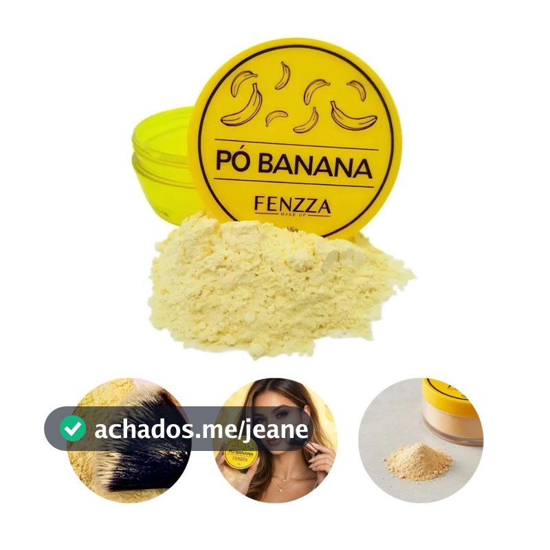 Pó de Banana Solto Facial Finalizador Translucido - Fenzza MakeUp