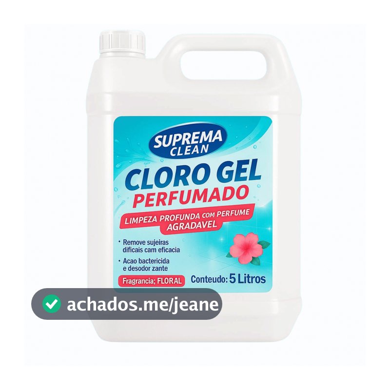 Cloro Gel Ativo 1L ; 5L ; 10L Limpeza Pesada + Brinde na Compra de 10 Litros.